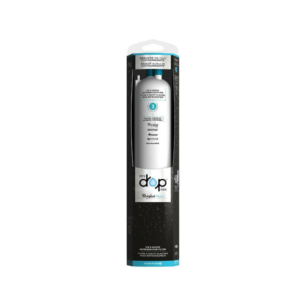 Whirlpool EveryDrop EDR3RXD1B Refrigerator Water Filter #3/4396841P/4396710P Replaces 04609020000