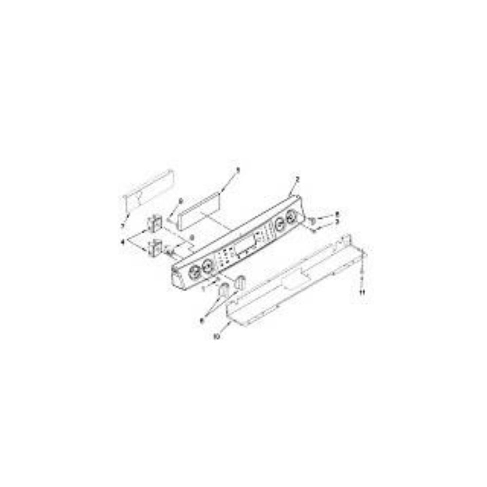 Whirlpool WPW10314418 Range Control Panel Stainless OEM Replaces 1876469